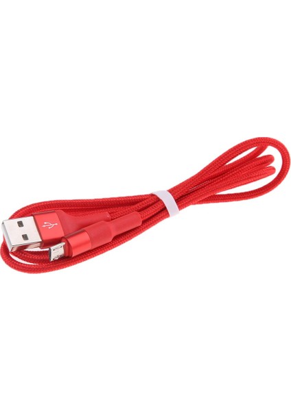 Usb Şarj Güç Kaynağı Adaptörü Android Cihazı Için Veri Kablosu Kırmızı (Yurt Dışından)
