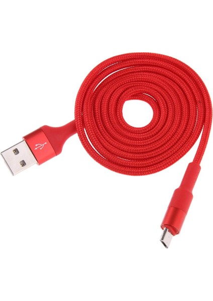 Usb Şarj Güç Kaynağı Adaptörü Android Cihazı Için Veri Kablosu Kırmızı (Yurt Dışından)