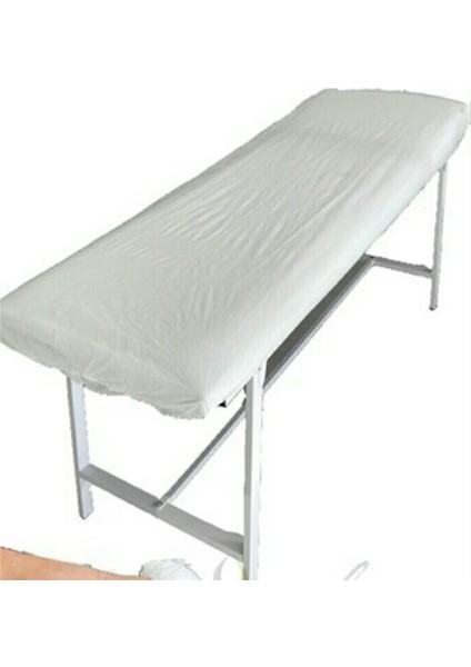 Beyaz Sedye Örtüsü Kalın 80X220 Lastikli Sedye Örtüsü 10’lu