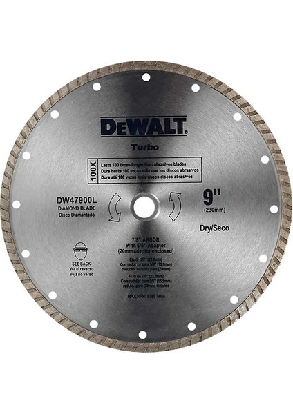 DW47900HP 230MM Turbo Elmas Disk
