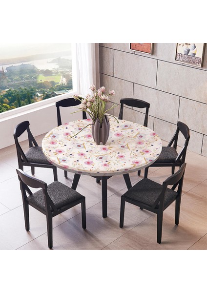 Kaymaz Polyester Yuvarlak Masa Örtüsü Masa Örtüsü Catering Olayları 59 "1.5m 05 E - 150cm (60 Inç) (Yurt Dışından)