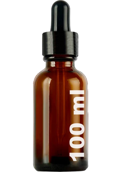 100 cc Amber Damlalık Metal Siyah Sızdırmaz Kapaklı 100 ml Dropper Cam Serum Şişesi 1 Adet