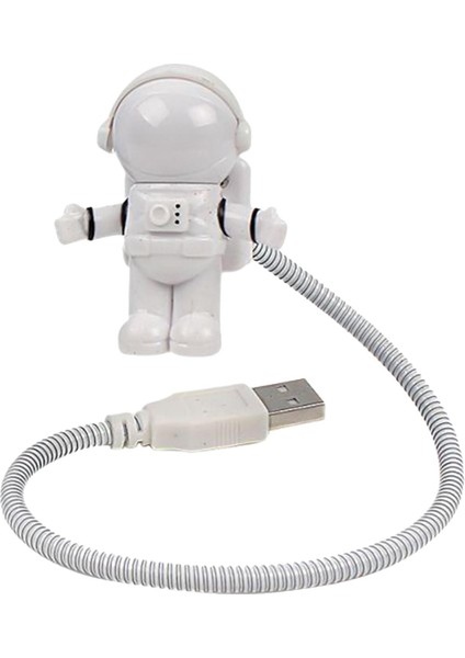 Astronot Şekilli Gece Lambası Usb Spaceman Okuma Lambası Başucu Dizüstü Lambası (Yurt Dışından)