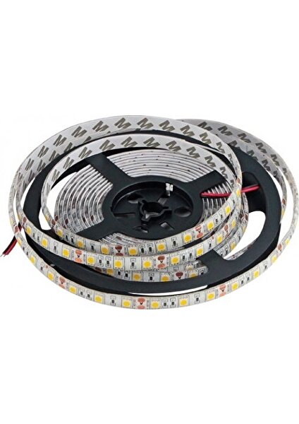 5630 Şerit LED 10 mm 12W Dc 12V 8 Çipli Silikonlu Yeşil 5 M Şerit LED