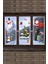 Yeni Yıl Sticker Yılbaşı Ağacı Noel Baba Cam Duvar Sticker 3