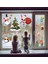 Yeni Yıl Sticker Yılbaşı Ağacı Noel Baba Cam Duvar Sticker 4