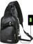 Moda Erkekler Göğüs Çantası Casual Crossbody Omuz Çantası (Siyah) (Yurt Dışından) 1
