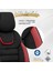Iconic Design Airbag Dikişli Ekstra Destekli Oto Koltuk Kılıfı Özel Süet Kumaş Siyah - Kırmızı 5