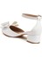 Kadın Beyaz Kısa Topuklu Fiyonklu Ayakkabı 3