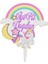 Unicorn Ahşap Pasta Süsü 14 cm 1