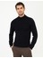 Erkek Lacivert Slim Fit Yarım Balıkçı Yaka Triko Kazak 50248534-VR033 3