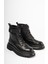 Deri Siyah Kadın Deri Postal Bot TRC49-216576 4