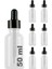 50 cc Şeffaf Damlalık Metal Siyah Sızdırmaz Kapaklı 50 ml Dropper Cam Serum Şişesi 6 Adet 1