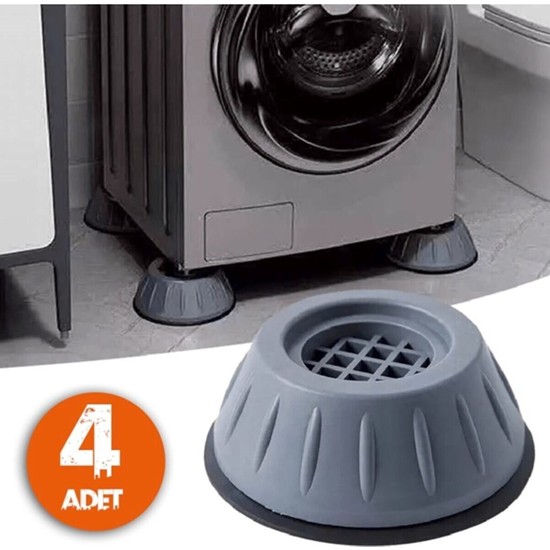 TİNEKE Çamaşır bulaşık Makinesi Titreşim Önleyici Kaydırmaz ayağı mobilya ayağı Vantuzlu Stoper Set 4 Adet