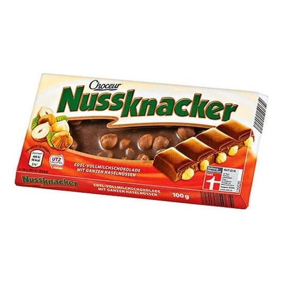 Nussknacker Bütün Fındıklı Çikolata Alman Çikolatası 100 gr 2'li