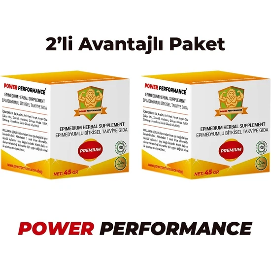 Power Performance Afrodizyakk Bitkisel Bal Macun Erkeklere Özel 2 kutu* 45gr