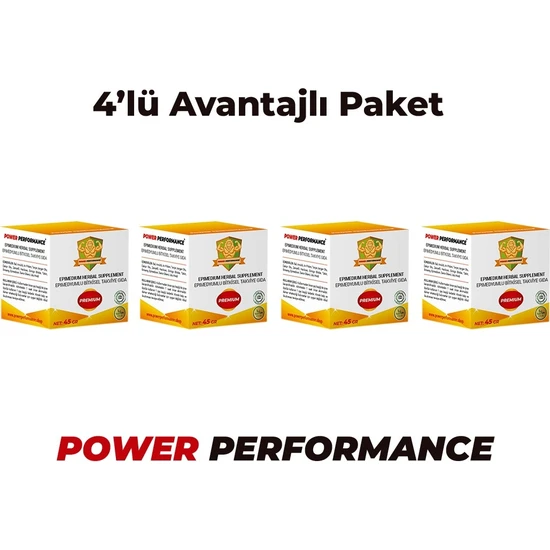 Power Performance Performanss Arttırıcı Takviye Gıda  4 kutu *45gr