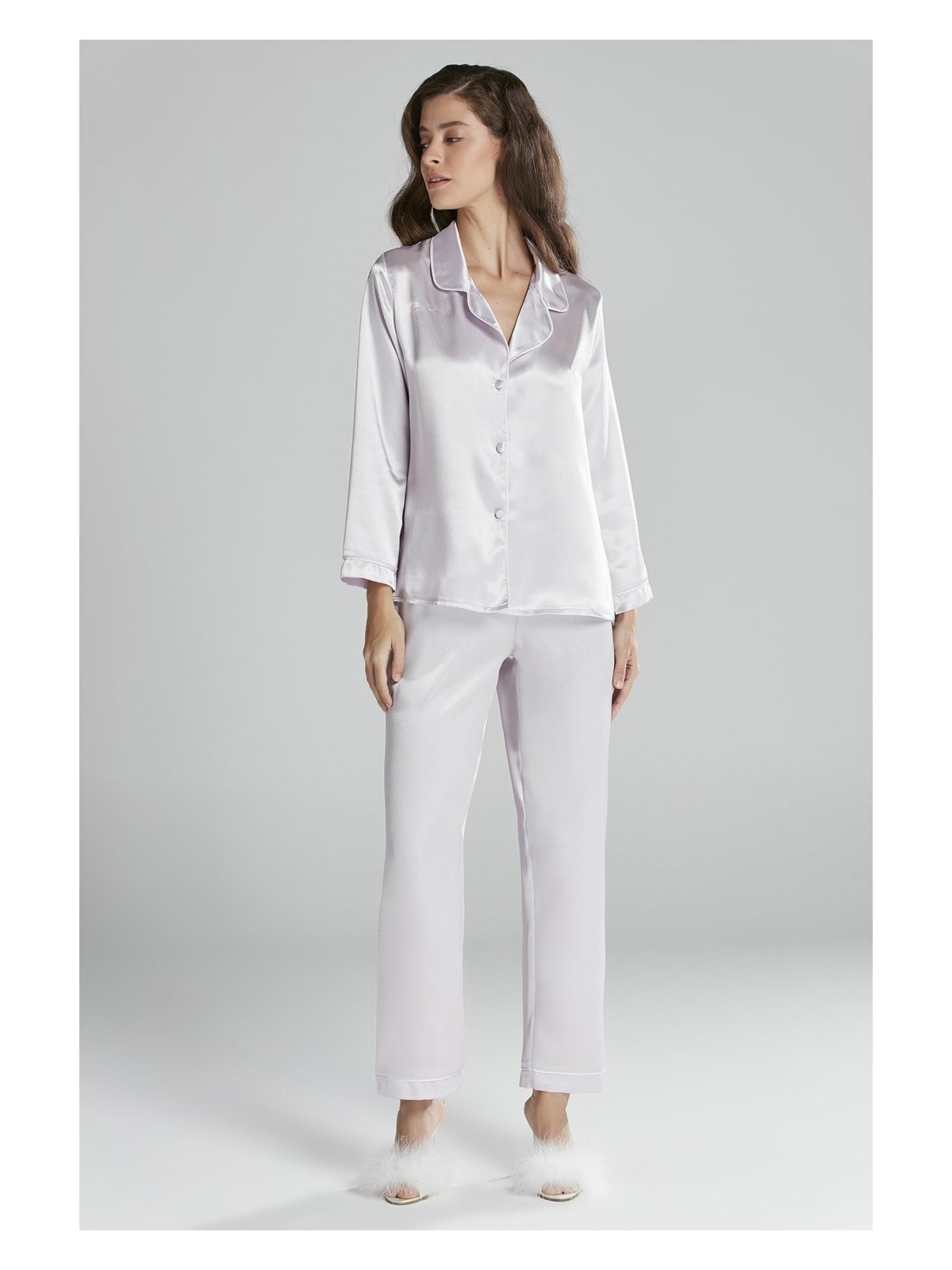 Pierre Cardin Saten Biyeli Pijama Takımı - 1200