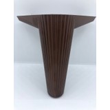 Karakoç Plastik,çizgili Konik 15 cm Ceviz Koltuk,baza,mobilya Ayağı (4 Adet)