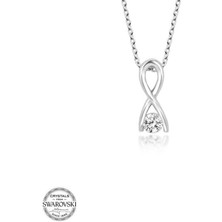 Gumush Swarovski Taşlı Gümüş Sonsuzluk Kadın Kolye