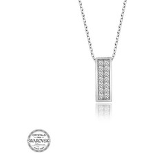 Gumush Swarovski Taşlı Gümüş Sırataş Kadın Kolye