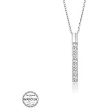 Gumush Swarovski Taşlı Gümüş Yeditaş Kadın Kolye