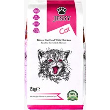 Jessy Tavuklu Kitten Yavru Kedi Maması 15 kg