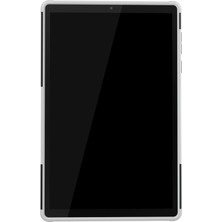 VShop Lenovo Tab M10 Plus Için Braketli Düşmeye Dayanıklı Tpu + Pc Kasası --Beyaz (Yurt Dışından)