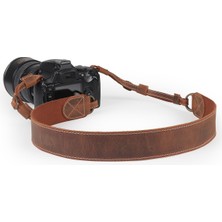 Megagear Sierra Serisi Tüm Kameralar Için Gerçek Deri Omuz Veya Boyun Askısı - Taba