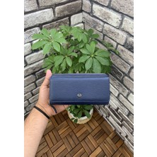 Guard Lacivert Deri Bayan Cüzdanı