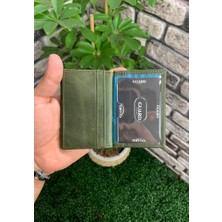 Guard Antik Yeşil Deri Kartlık