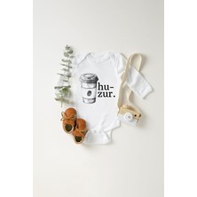 Tuğba Baby Bebek Kahve ve Huzur Baskılı Body Zıbın