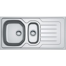 Franke Inox Onda Line Olx 651 1,5 Gözlü Sağ Damlalıklı Eviye (101.0456.484)