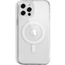 Cephane Apple iPhone 12PRO Max Uyumlu Magsafe Wireles Şarj Şeffaf Kılıf