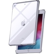 CoverZone iPad 5 9.7  Inç Için Dört Köşeli Antishock Silikon Kılıf Şeffaf