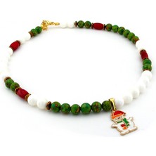 Solfera Kardan Adam Yılbaşı Yeni Yıl Hakiki Doğal Taş Kadın Kolye Q0460