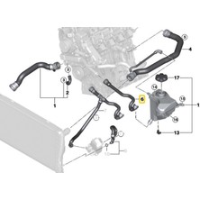 Heropar Bmw Uyumlu E87 E90 ve E91 M47N2 Yedek Su Depo Hortumu 17127789590