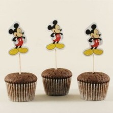 Dipak Mickey Mouse Temalı Pasta Üstü Kürdan 20 Adet