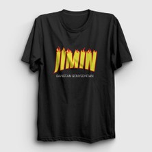 Presmono Unisex Siyah Thrasher K Pop Jimin Bts T-Shirt