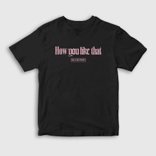 Presmono Unisex Çocuk Siyah How You Like That Jennie Blackpink T-Shirt