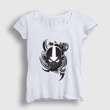 Presmono Kadın Beyaz Aang V2 Anime Avatar The Last Airbender T-Shirt