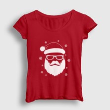 Presmono Kadın Kırmızı Noel Baba Santa Claus Yılbaşı T-Shirt
