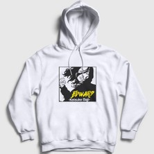 Presmono Unisex Beyaz Edward Baji Keisuke Anime Tokyo Revengers Kapüşonlu Sweatshirt
