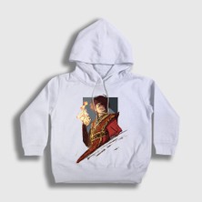 Presmono Unisex Çocuk Beyaz Zuko Anime Avatar The Last Airbender Kapüşonlu Sweatshirt