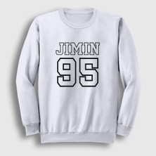 Presmono Unisex Beyaz 95 K Pop Jimin Bts Sweatshirt