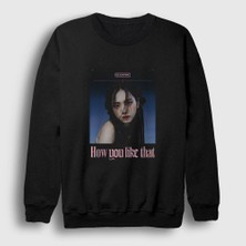 Presmono Unisex Siyah Poster Jisoo Blackpink Sweatshirt