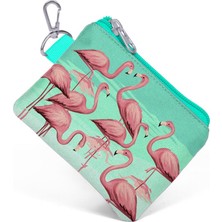 Coral High Su Yeşili Flamingolu Bozuk Para Çantası 21778