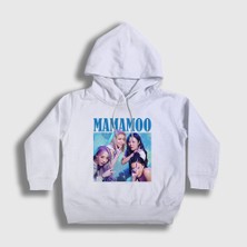 Presmono Unisex Çocuk Beyaz Poster V2 K-Pop Mamamoo Kapüşonlu Sweatshirt