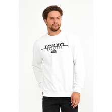 Superlife Süperlife Bisiklet Yaka Tokyo Basklıl Sweat SPR22SW134