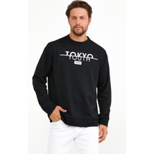 Superlife Süperlife Bisiklet Yaka Tokyo Basklıl Sweat SPR22SW134